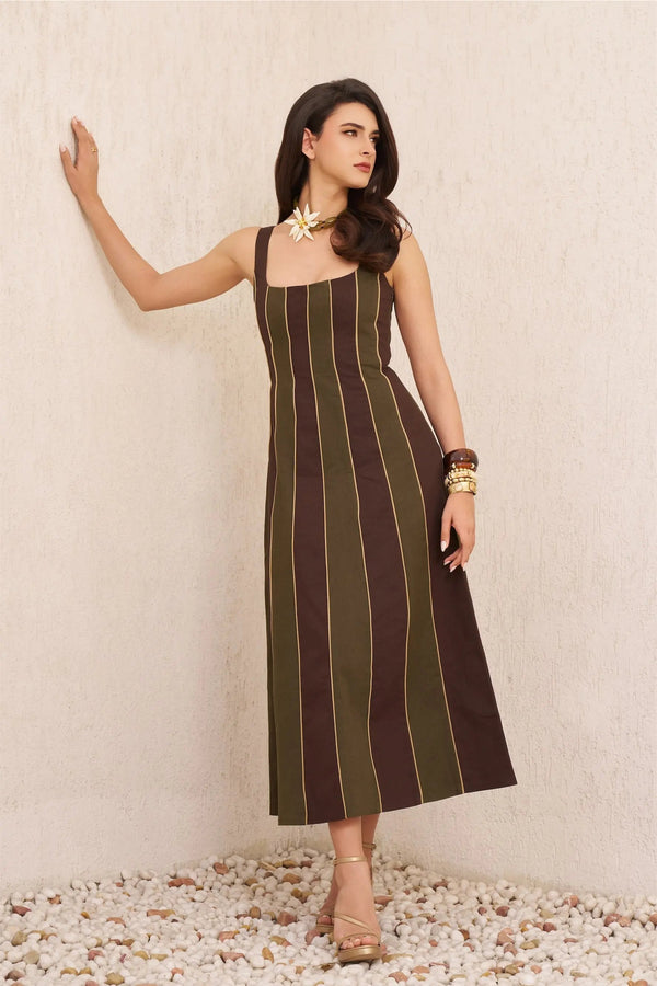 DAPHNE Colourblock Midi