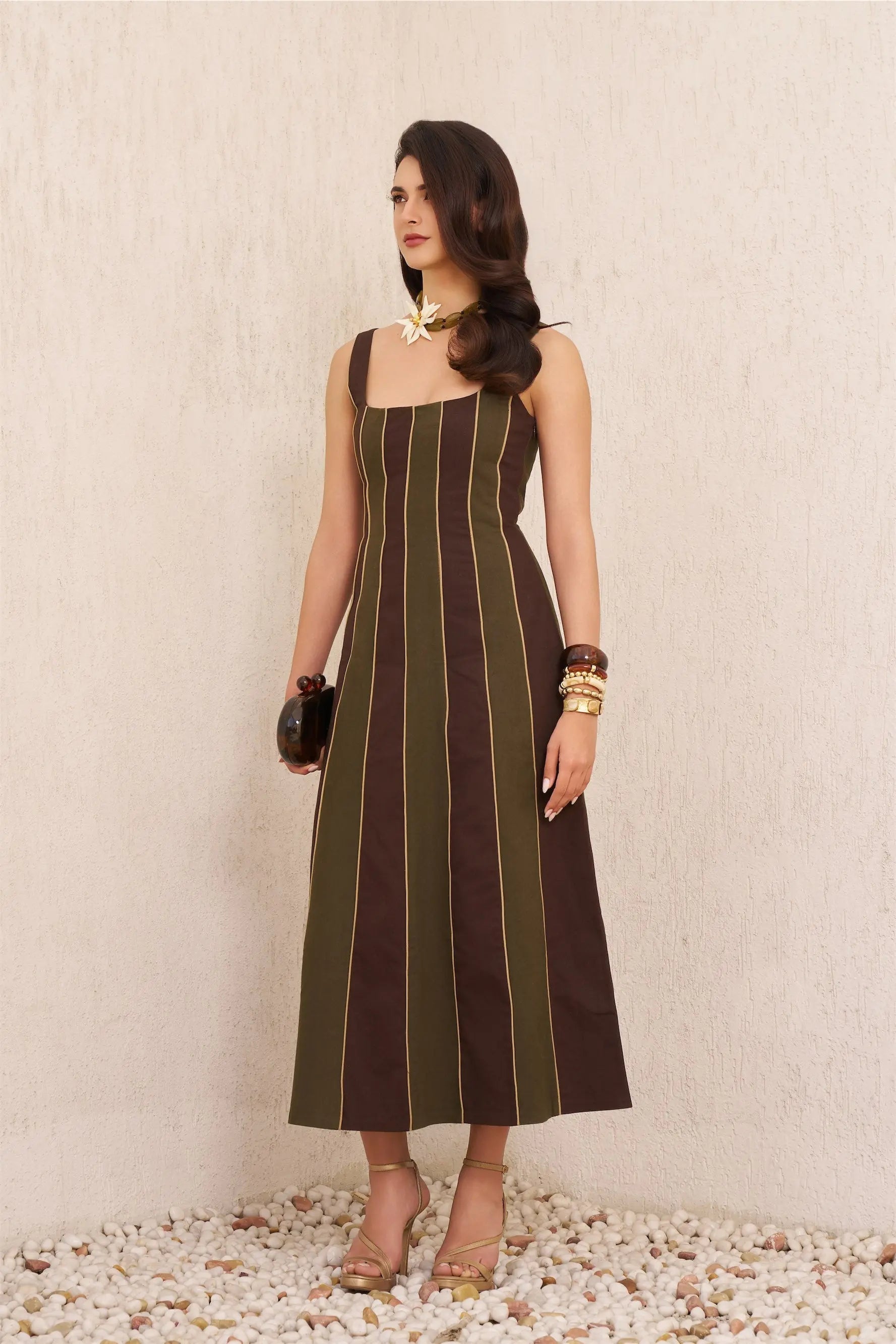DAPHNE Colourblock Midi