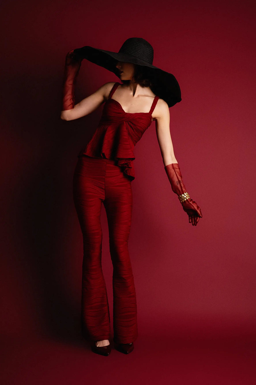 ELENA Plisse Top - TOPS