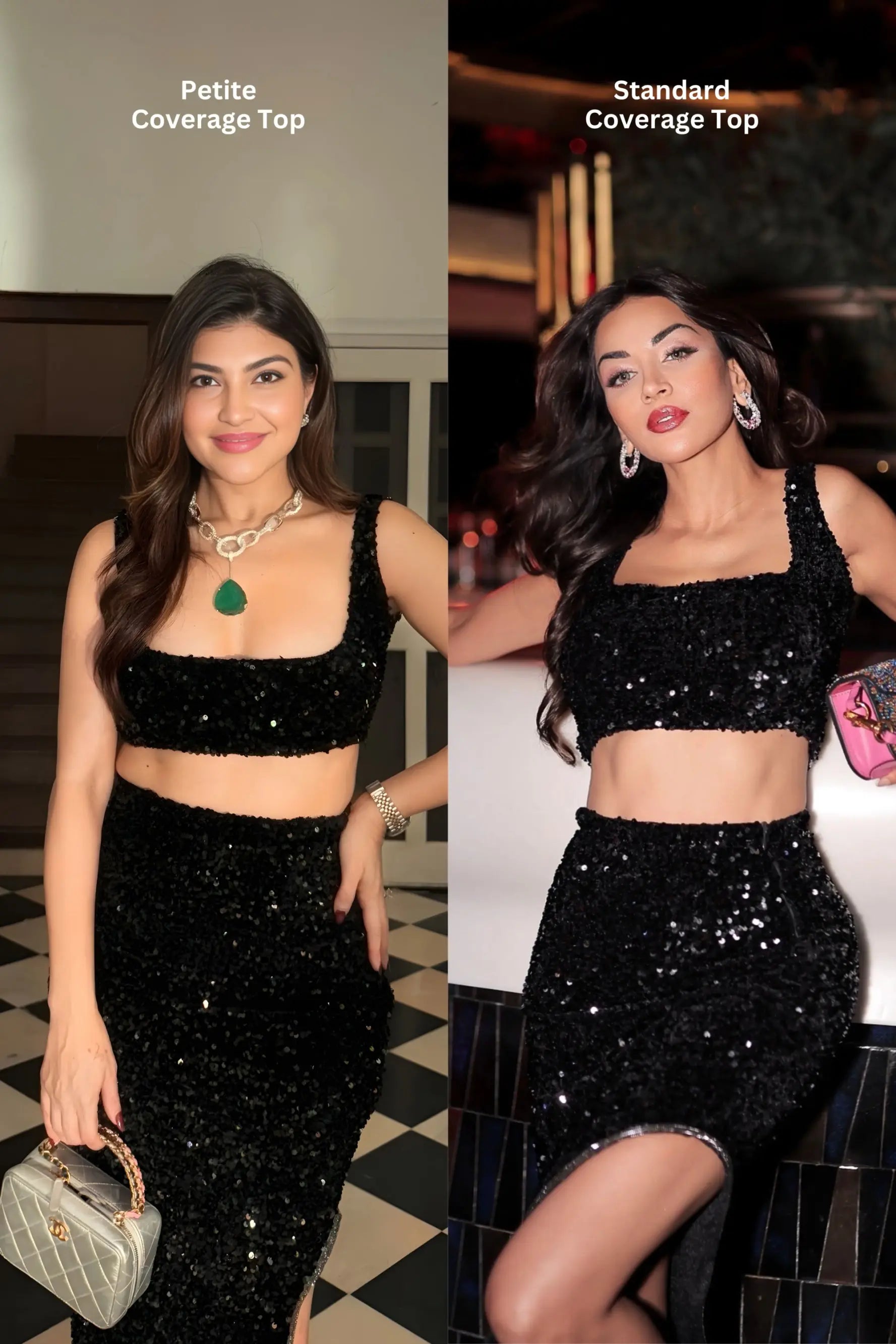 LEILA Sequins Crop - TOPS
